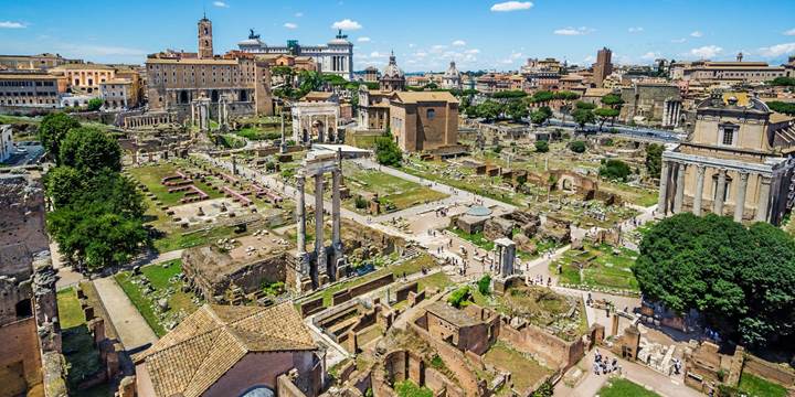 Veduta del Foro Romano dal Colle Palatino